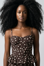 Lade das Bild in den Galerie-Viewer, TOP `Sweet Dots´, espresso
