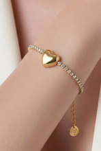 Lade das Bild in den Galerie-Viewer, ARMBAND `Full Heart´, gold

