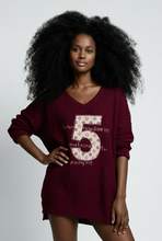 Lade das Bild in den Galerie-Viewer, PULLOVER Pulloverkleid `5´, burgundy
