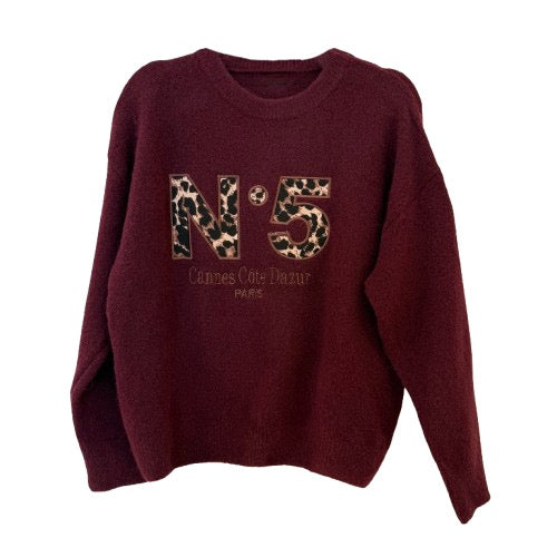 PULLOVER `5´, burgundy