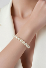 Lade das Bild in den Galerie-Viewer, ARMBAND Classic Pearls (elastisch, D: 1,0), weiß
