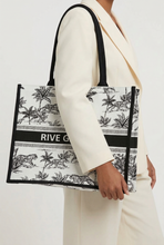 Lade das Bild in den Galerie-Viewer, TASCHE Shopper `Rive Gauche´, schwarz-weiß
