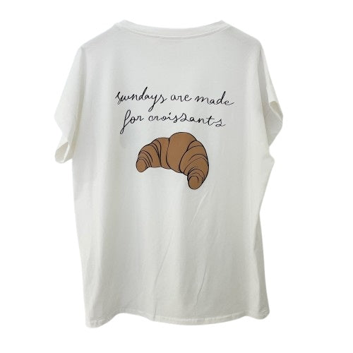 T-SHIRT `Croissants´, weiß