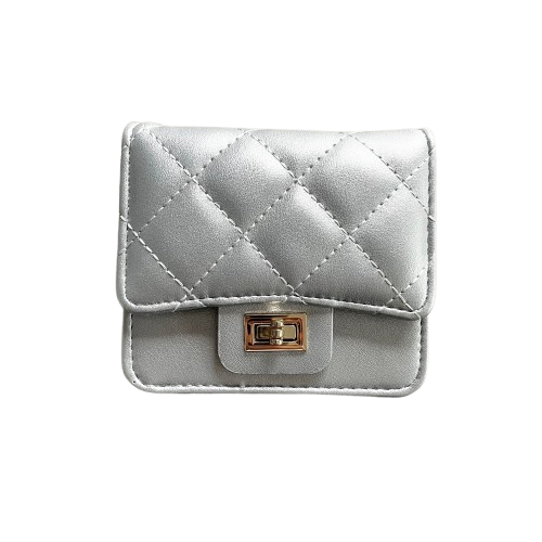 TASCHE Microbag `Parisienne´, silber