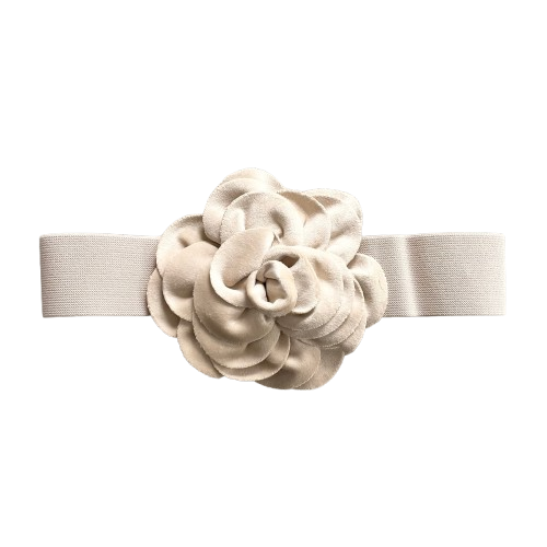 GÜRTEL `Big Flower´, beige