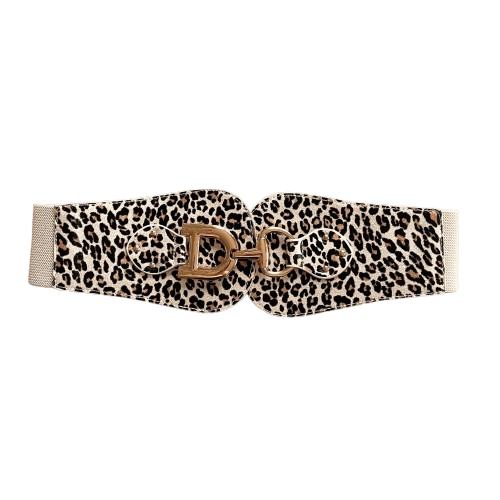 GÜRTEL `Golden Sign & Leo´, beige-metallic