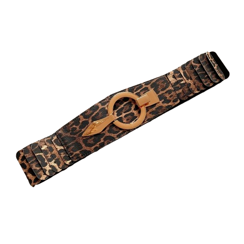 GÜRTEL `Elegant Leo´, braun-schwarz