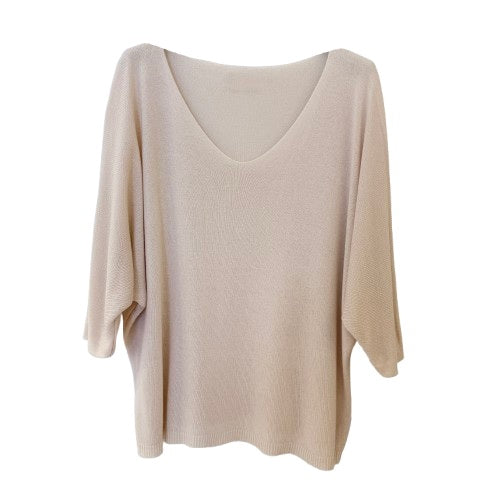 PULLOVER Feinstrick Basic, crème