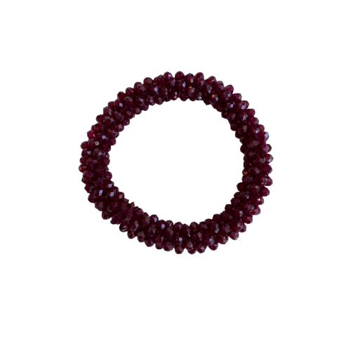 ARMBAND `Million Pearls´ (elast.), burgundy