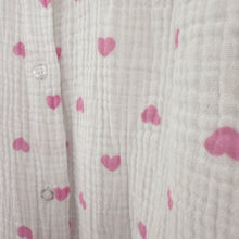 Lade das Bild in den Galerie-Viewer, BLUSE Musselin `Sweethearts´, weiß-rosa
