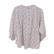 Lade das Bild in den Galerie-Viewer, BLUSE Musselin `Sweethearts´, weiß-rosa
