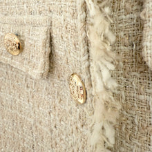 Lade das Bild in den Galerie-Viewer, WESTE `Tweed Couture´ (Premium Ligne), crème
