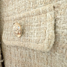 Lade das Bild in den Galerie-Viewer, WESTE `Tweed Couture´ (Premium Ligne), crème
