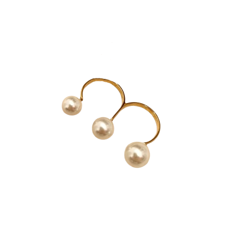 RING `3 Pearls´, gold