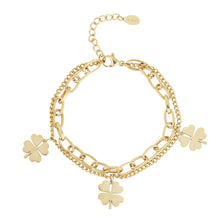 Lade das Bild in den Galerie-Viewer, ARMBAND `Big Happy Charms´, gold
