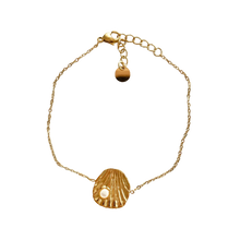 Lade das Bild in den Galerie-Viewer, ARMBAND Shell with Pearl, gold
