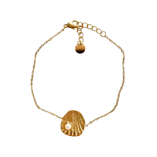 ARMBAND Shell with Pearl, gold