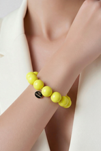 Lade das Bild in den Galerie-Viewer, ARMBAND Big Pearls (elastisch), citrus
