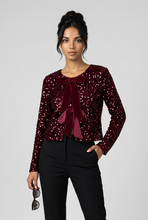 Lade das Bild in den Galerie-Viewer, TOP `Glammy with Bows´, burgundy
