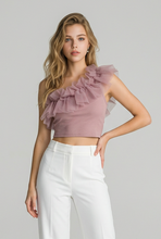 Lade das Bild in den Galerie-Viewer, TOP One Shoulder `Couture´, rosa
