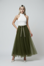 Lade das Bild in den Galerie-Viewer, TÜLLROCK `Princess´ (Maxi), khaki

