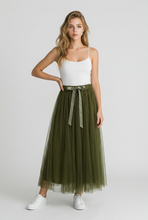 Lade das Bild in den Galerie-Viewer, TÜLLROCK `Princess´ (Maxi), khaki
