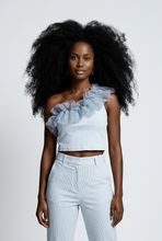 Lade das Bild in den Galerie-Viewer, TOP One Shoulder `Couture´, hellblau

