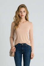 Lade das Bild in den Galerie-Viewer, TOP `Basic Piece with Lace´ (Modal), soft rose
