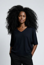 Lade das Bild in den Galerie-Viewer, PULLOVER Feinstrick Basic, schwarz
