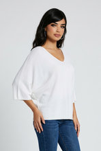 Lade das Bild in den Galerie-Viewer, PULLOVER Feinstrick Basic, weiß
