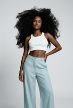 Lade das Bild in den Galerie-Viewer, HOSE Silky Elegance, dusty mint
