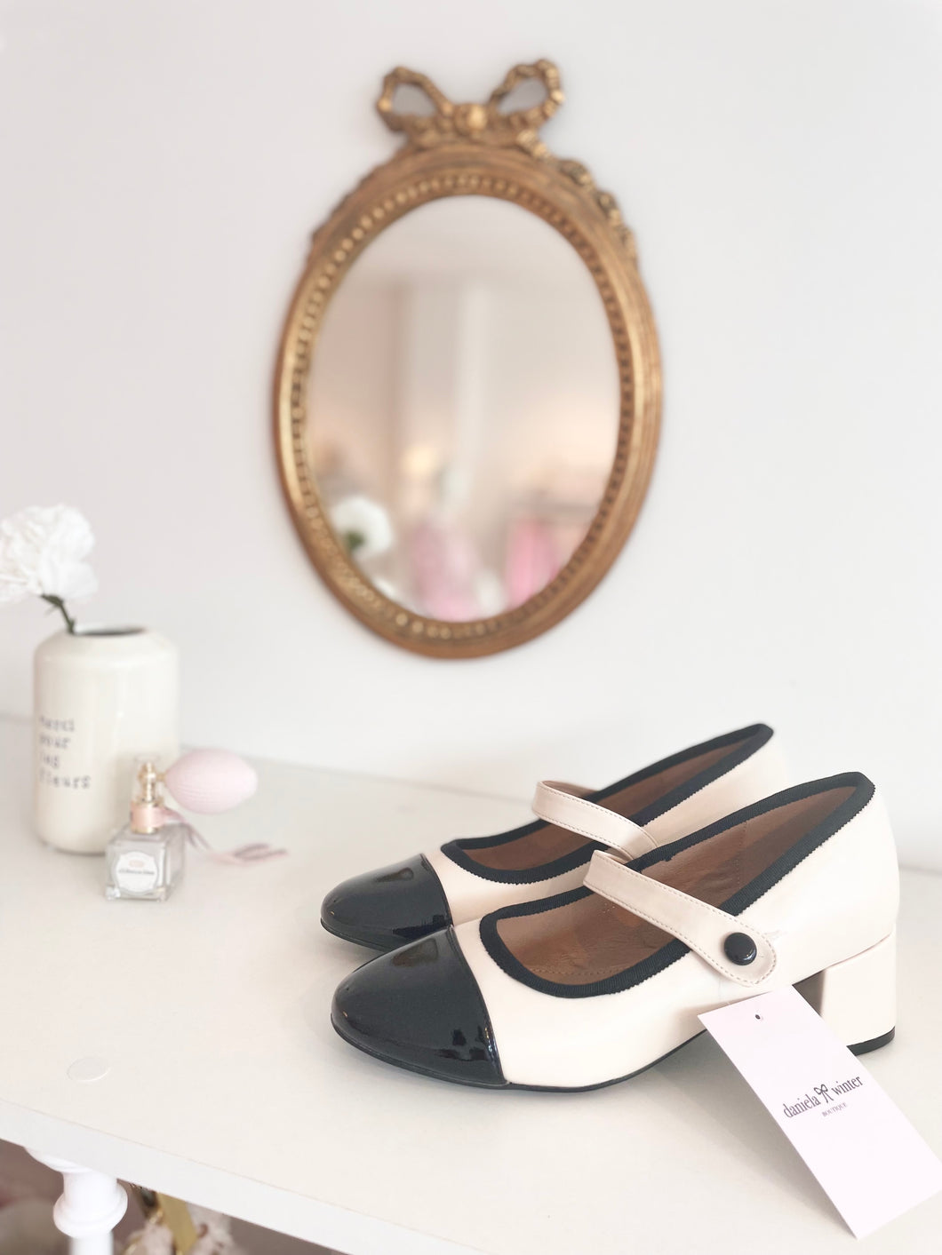 PUMPS `Coco´, crème-schwarz