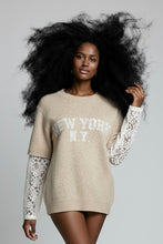 Lade das Bild in den Galerie-Viewer, PULLOVER `New York (Lace)´, beige-weiß
