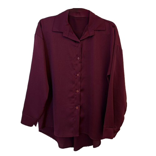 BLUSE `Classy Basic´, burgundy