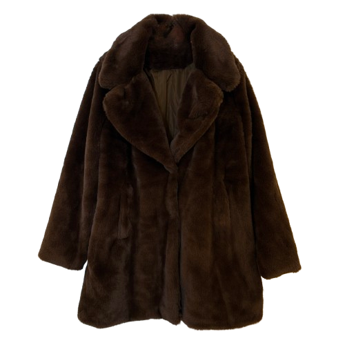 MANTEL `Kuddle me´ (Kunstfell), chocolate (Midi)