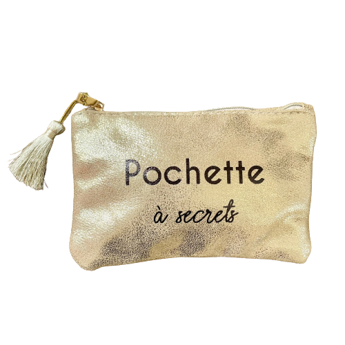 TASCHE `Pochette´ Minibag, gold