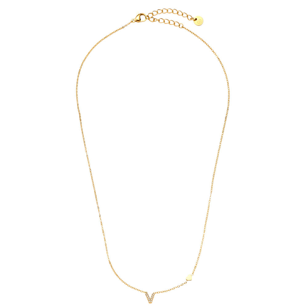 KETTE `My Name - V´, gold
