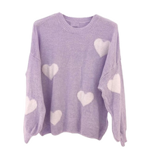 Lade das Bild in den Galerie-Viewer, PULLOVER `Sweet Valentine´, flieder-weiß
