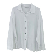 Lade das Bild in den Galerie-Viewer, BLUSE Musselin `Classic´, weiß
