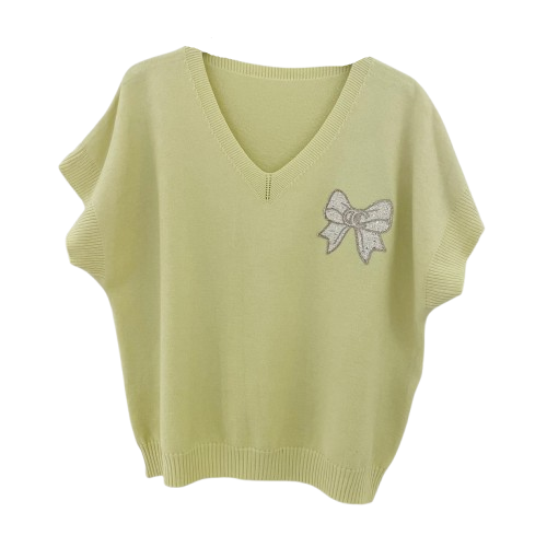 PULLOVER `Couture Bow´ (Kurzarm), citrus