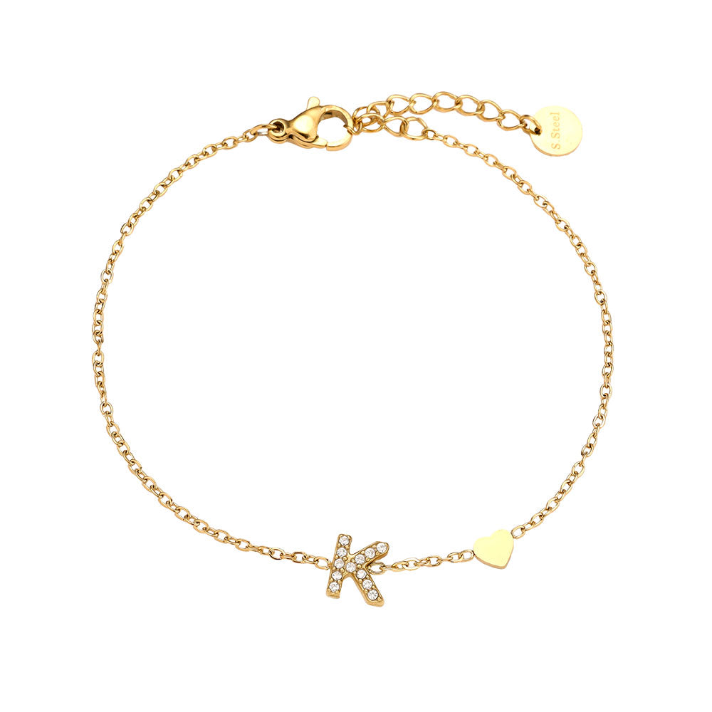 ARMBAND `My Name - K´, gold