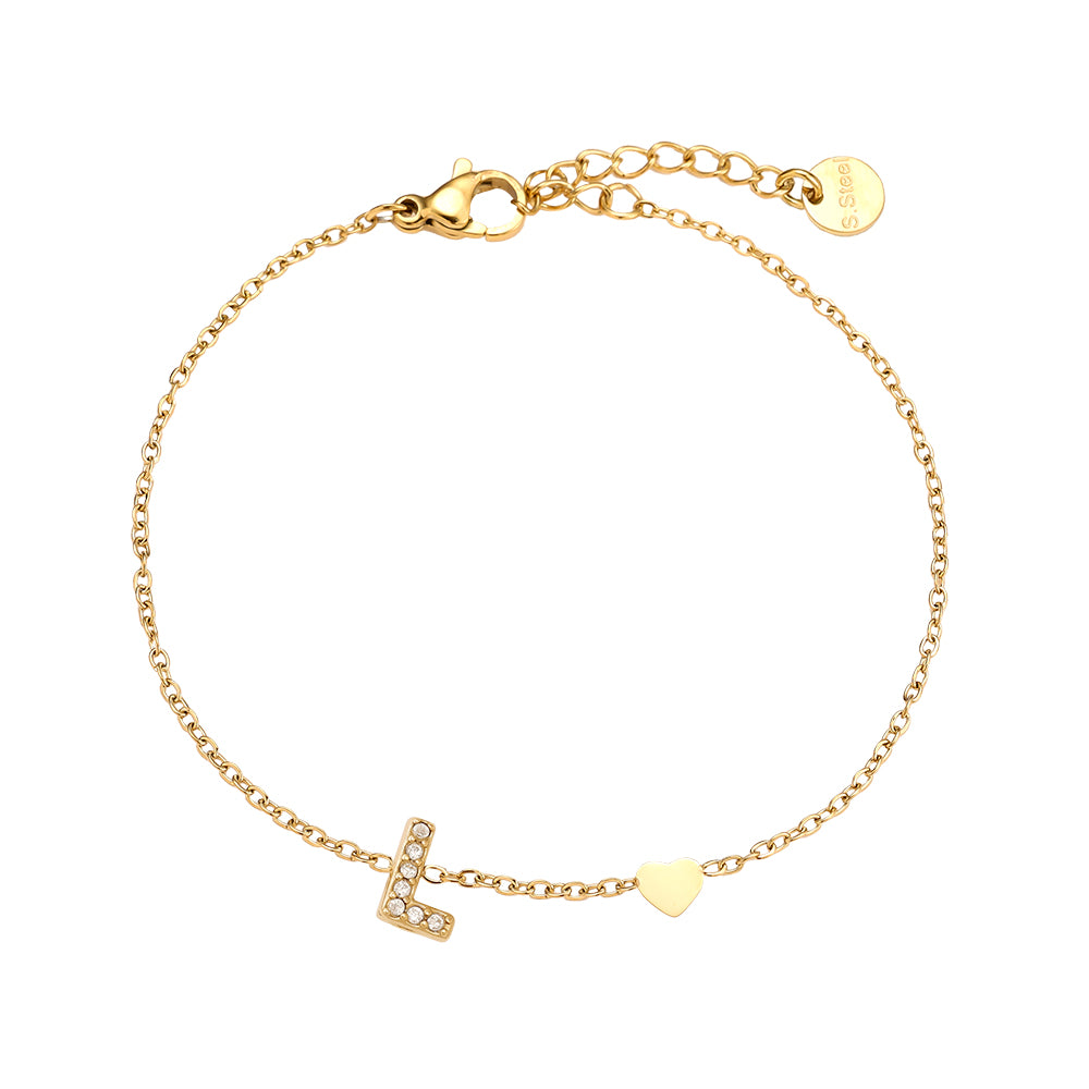 ARMBAND `My Name - L´, gold