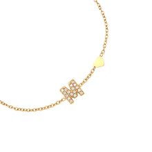 Lade das Bild in den Galerie-Viewer, ARMBAND `My Name - M´, gold
