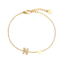 Lade das Bild in den Galerie-Viewer, ARMBAND `My Name - N´, gold
