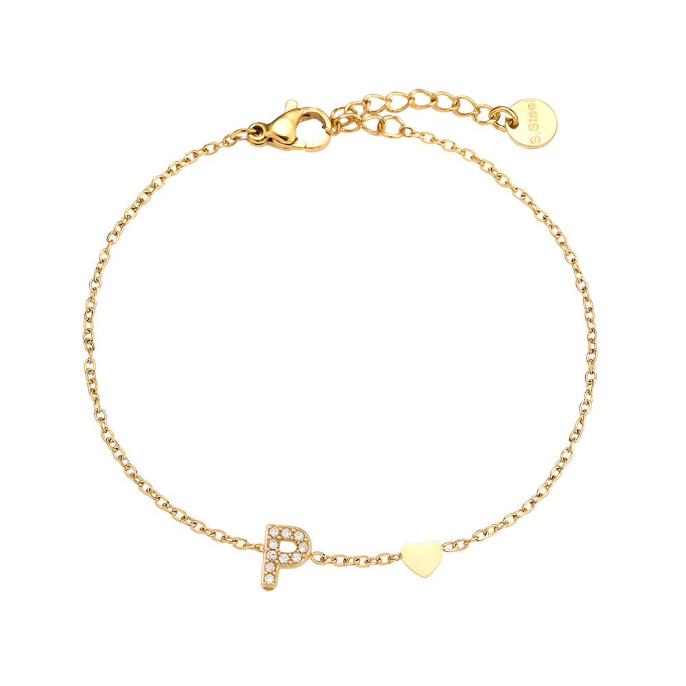 ARMBAND `My Name - P´, gold