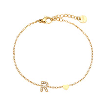 Lade das Bild in den Galerie-Viewer, ARMBAND `My Name - R´, gold
