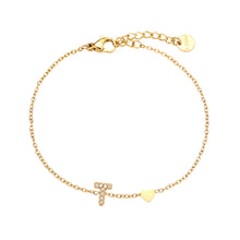 Lade das Bild in den Galerie-Viewer, ARMBAND `My Name - T´, gold
