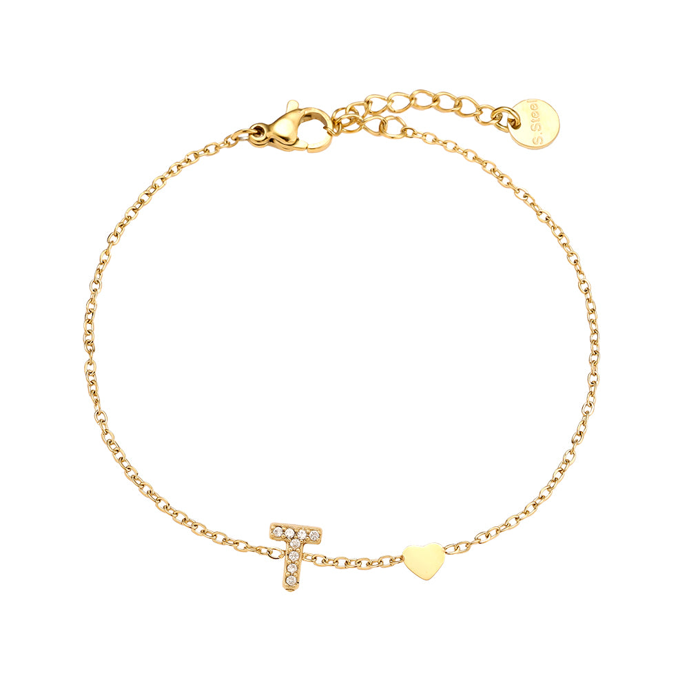 ARMBAND `My Name - T´, gold