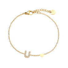 Lade das Bild in den Galerie-Viewer, ARMBAND `My Name - U´, gold
