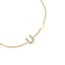 Lade das Bild in den Galerie-Viewer, ARMBAND `My Name - U´, gold
